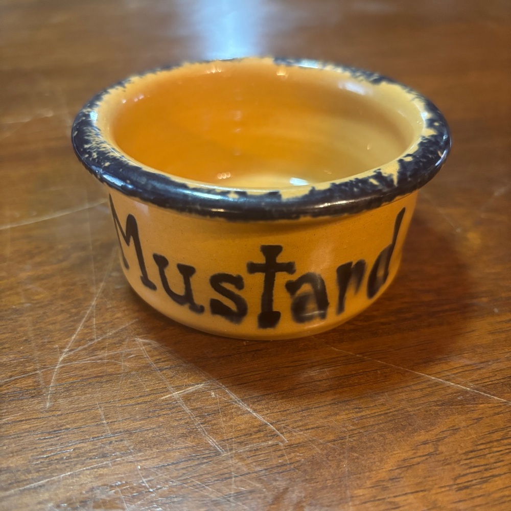 Mustard CROCK LIBERTY POTTERY ROSCOE VILLAGE BY BECKYK 2005 Condiment Picnic BBQ